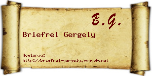 Briefrel Gergely névjegykártya