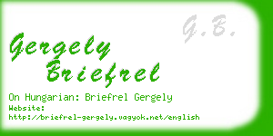 gergely briefrel business card